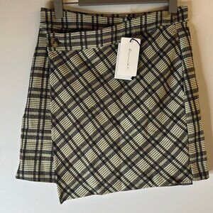 NWT LINE & DOT Lisa Plaid Mini Wrap Skirt Women Size S